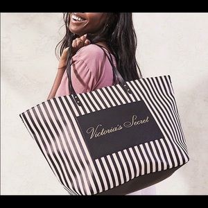 Victoria Secret Large Striped Duffel Bag